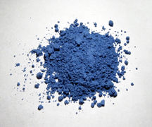 Natural ultramarine pigment made from ground lapis lazuli